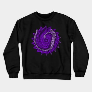 Swirly Purple Digital Mandala Crewneck Sweatshirt